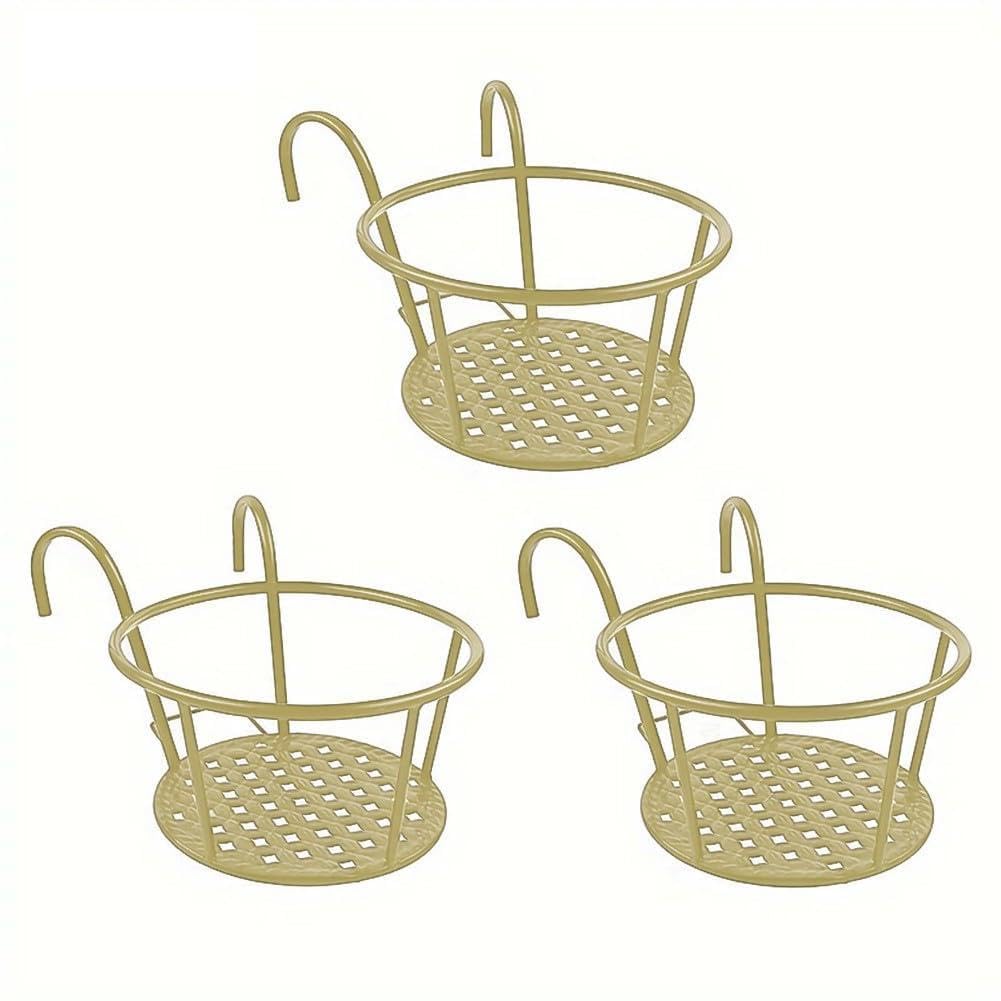 Support de pot de fleurs en fer pour sublimer votre balcon et créer un jardin suspendu