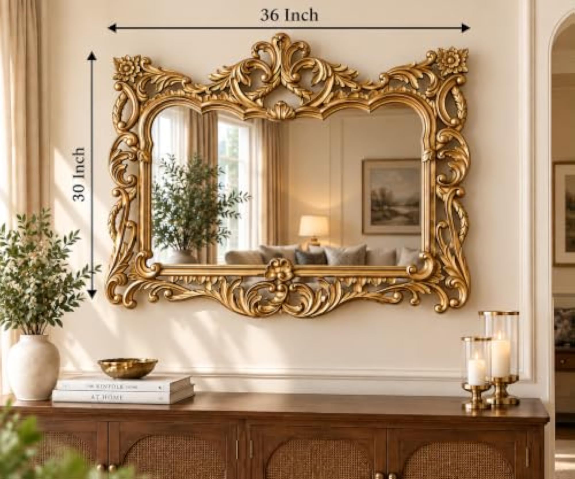 36 x 30 Inch Gold Wall Frame