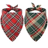 Vivifying Lot de 2 Bandanas de Noël pour Chien avec Franges, Polyvalents, Portables, pour...