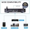 SIKUING Dual Channel UHF Wireless Microphone System, 2 x 30 Adjustable Frequencies, Lavalier and Headset Microphone System for Meeting, Church, 300 ft Range (2 Body Pack) #3