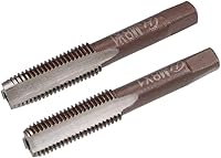 Vista 1 de uxcell Métrico M8 Rosca 1 paso 3 flautas rectas H2 herramienta de aleación de acero inferior y tornillo cónico Juego de roscas para reparar 1 par