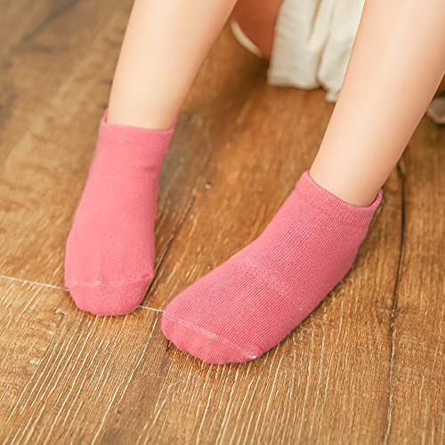 Dicry Bebê Meninas Meninos Antiderrapante Tornozelo Meias para Infantil Criança (Meninas, Conjunto d