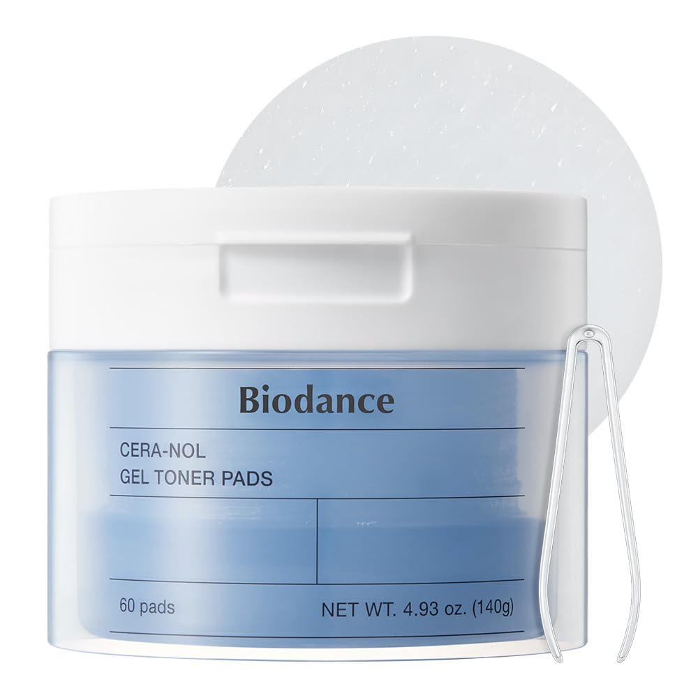 Biodance Cera-nol Gel Toner Pads - Soothing Moisturiser with Hyaluronic Acid & Ceramides for Sensitive Skin