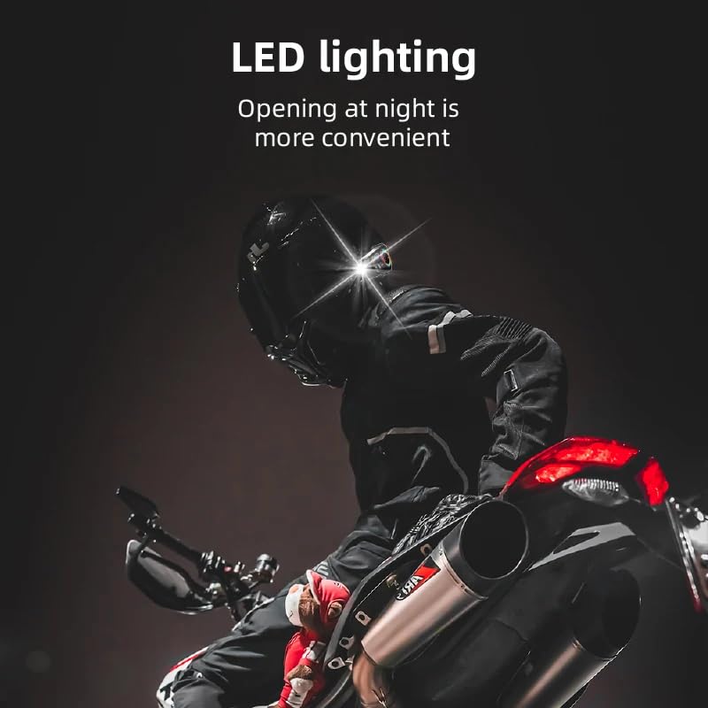 Image of RGB Motorcycle Helmet Bluetooth on Ear Headset, HD Sound & Noise Cancelling Hard Mic, 5.4 BT Wireless Connectivity with RGB Light, 1000 mAh, IP67 Waterproof, Supports Android & iOS