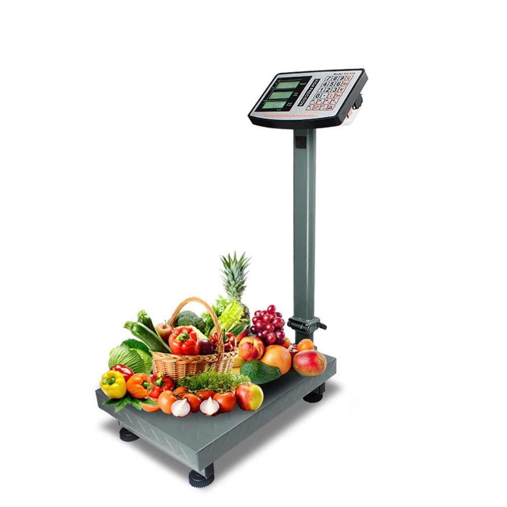 Bilancia Digitale a Piattaforma, Peso, Bilancia Elettronica da Pavimento, Bilancia Pieghevole Robusta, Display LCD ad Alta risoluzione, Ideale per pacchi Bagagli, Prezzo
