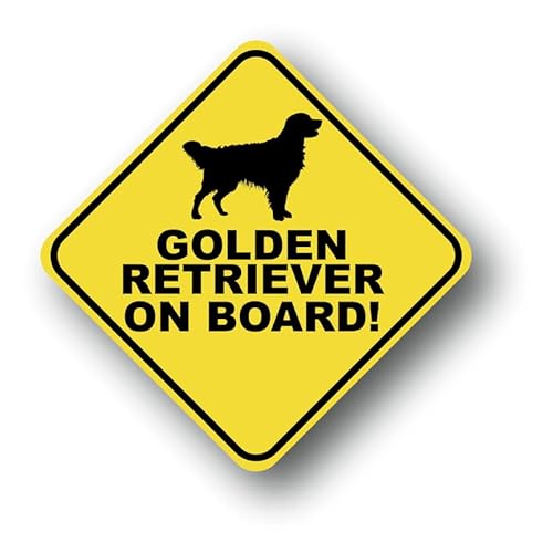 Golden Retriever on Board Magnet UV Printed Heavy Duty Magnetic