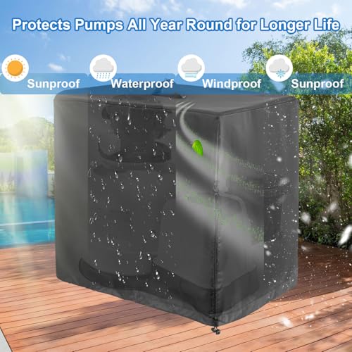 Pumpenhaus Pool 66 * 62 * 72cm Poolpumpe Abdeckung 55 * 50 * 62cm (66x62x72cm)