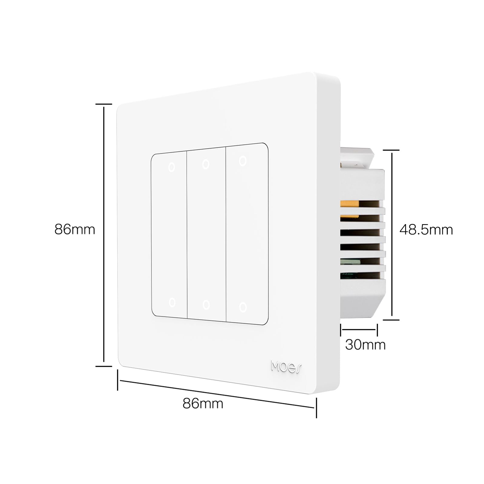 MOES Inbouwschakelaar Met Scènebediening MOES ZigBee Slimme Wandschakelaar – 6 Toetsen, Bedien Je Licht En Scènes Via App, Alexa Of Google Slim Lichtplan