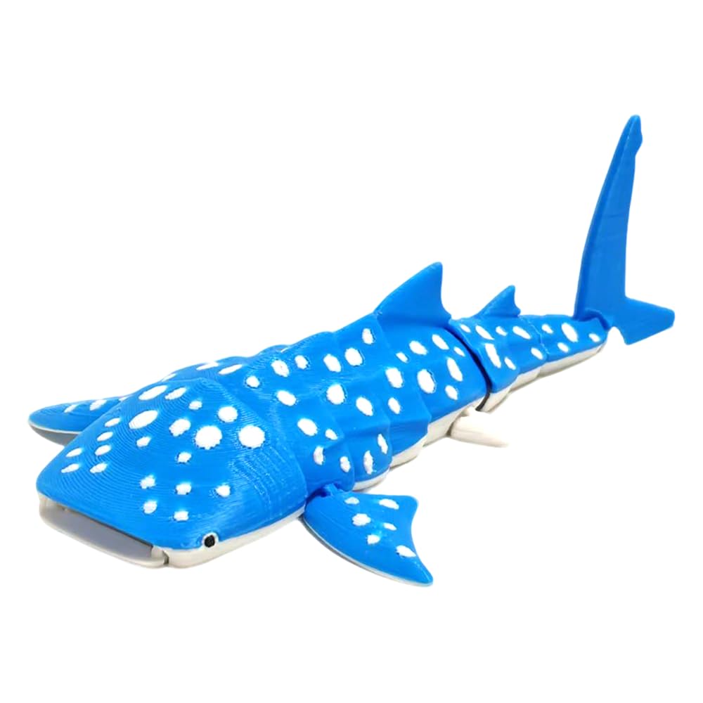 3D Printed Whale Shark Figurine, Desk Bookshelf Ocean Decor (Whale Shark)