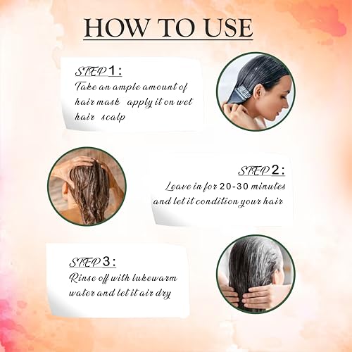 Image of Drontika Wild & Pure Korean Rosemary Oil Hair Mask - For Dry & Frizzy Hair, Smoothening & Hair Fall Control | With White Fenugreek & Camellia - 120ml (1 Count)