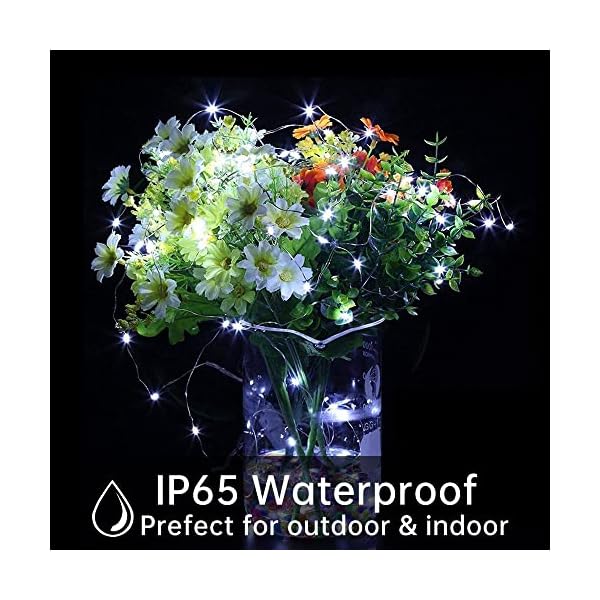16 pack led fairy lights battery operated string lights 10 feet 30 led waterproof twinkle lights mason jar lights silver wire firefly lights for christmas party wedding patio… - image 5