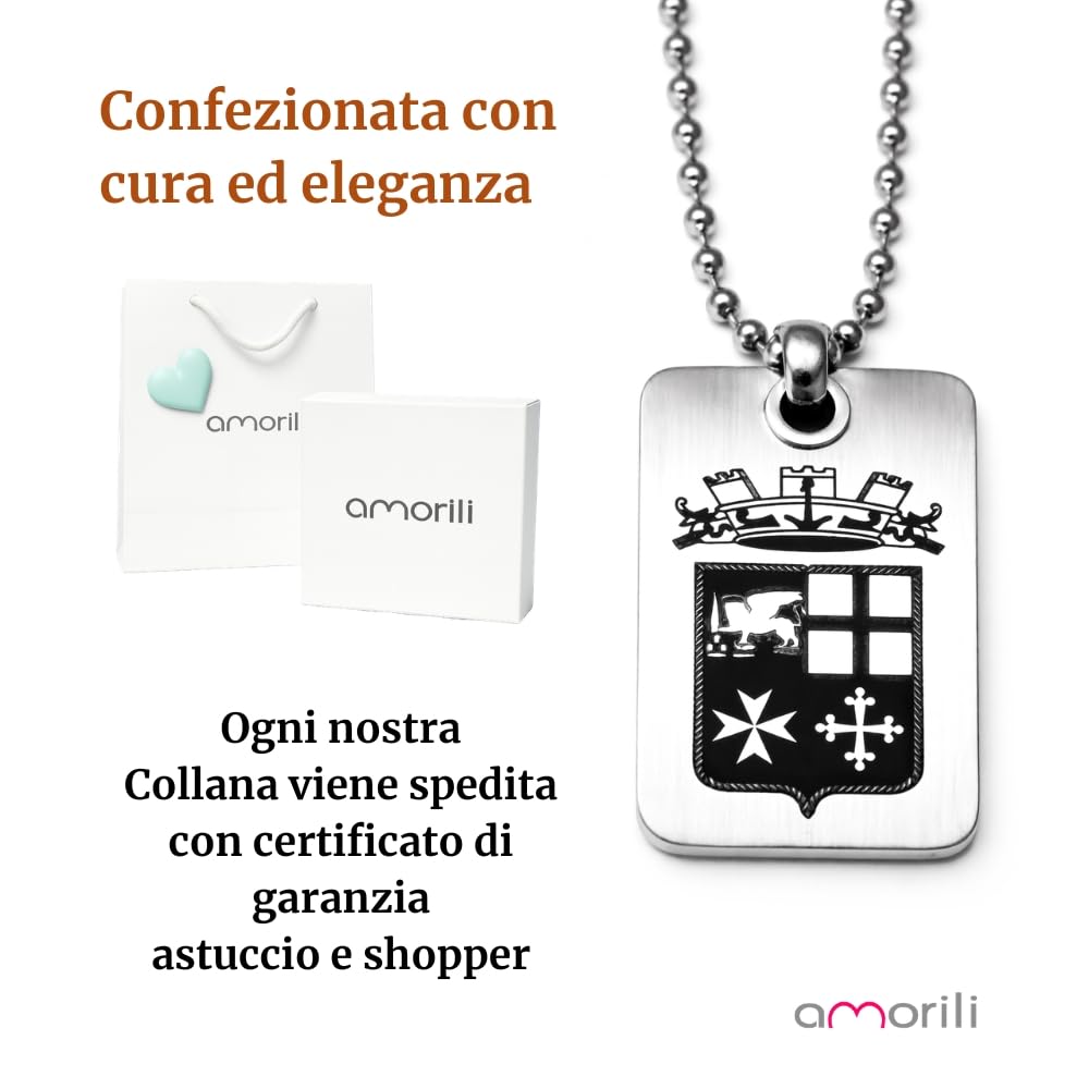 Collana Marina Militare Uomo Donna con Ciondolo Simbolo Ancora in Acciaio Inox Satinato – Collana Militare Resistente Antiruggine – Gioiello Regalo per Appartenenti Marina, Militari, Appassionati Mare