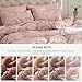 Bedsure Boho Duvet Cover King Size - Rose Pink Tufted Boho Bedding, Farmhouse Shabby Chic Embroidery Bedding for All Seasons, 3 Pieces, 1 Soft Jacquard King Comforter Cover and 2 Pillow Shams