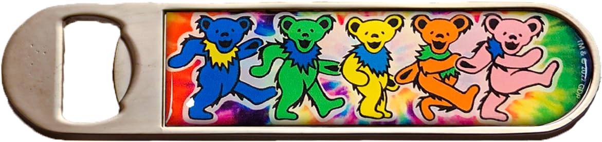 Grateful Dead™ Dancing Bear Magnetic Bottle Opener / 5" x 1" Tie-Dye Bottle Opener/Officially Licensed