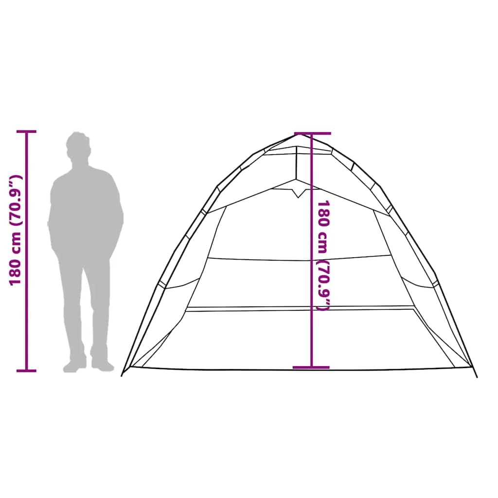 vidaXL Angelzelt Karpfenzelt Campingzelt Anglerzelt 4 Personen Quick Release