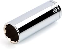 Vista 51 de TEKTON Juego de llaves de vaso de 6 puntos de 1/4 pulgadas de profundidad con riel, 11 piezas (5/32 - 9/16 pulgadas) SHD90105