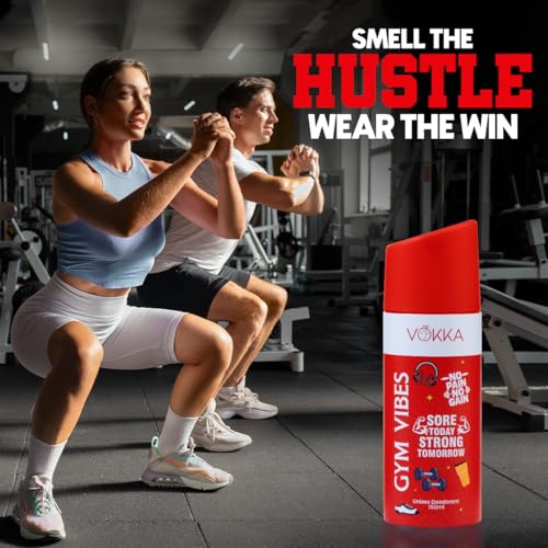 Image of Vokka Vibes Deodorant Body Spray Combo Pack 300ml - 150ml x 2 | Gym & Travel Vibes | Unisex Long Lasting Deo | Strong & Fresh Fragrance for Gym & Travel | Daily Use Perfume Bodyspray for Men & Women
