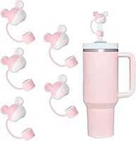 Vista 10 de Juego de 4 fundas de popote con diseño de estrella compatibles con vasos Stanley de 30 y 40 onzas, reutilizables, bonitas puntas de popote