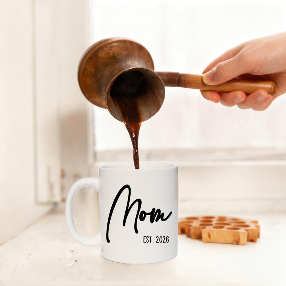 Breezy Valley Mom EST 2026 Mug, Pregnancy Announcement Gift for Expecting Mother, Mom to Be Coffee Cup, First Time Pregnancy Present, 11oz - Image 6