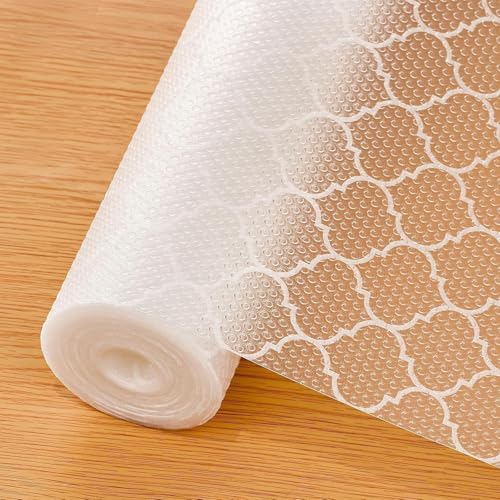 Image of EVA Food Grade Washable Anti Slip Mat /Sheet for Fridge, Shelf Liner, Table, Kitchen Drawer mat (3 Meter) (White Grid)