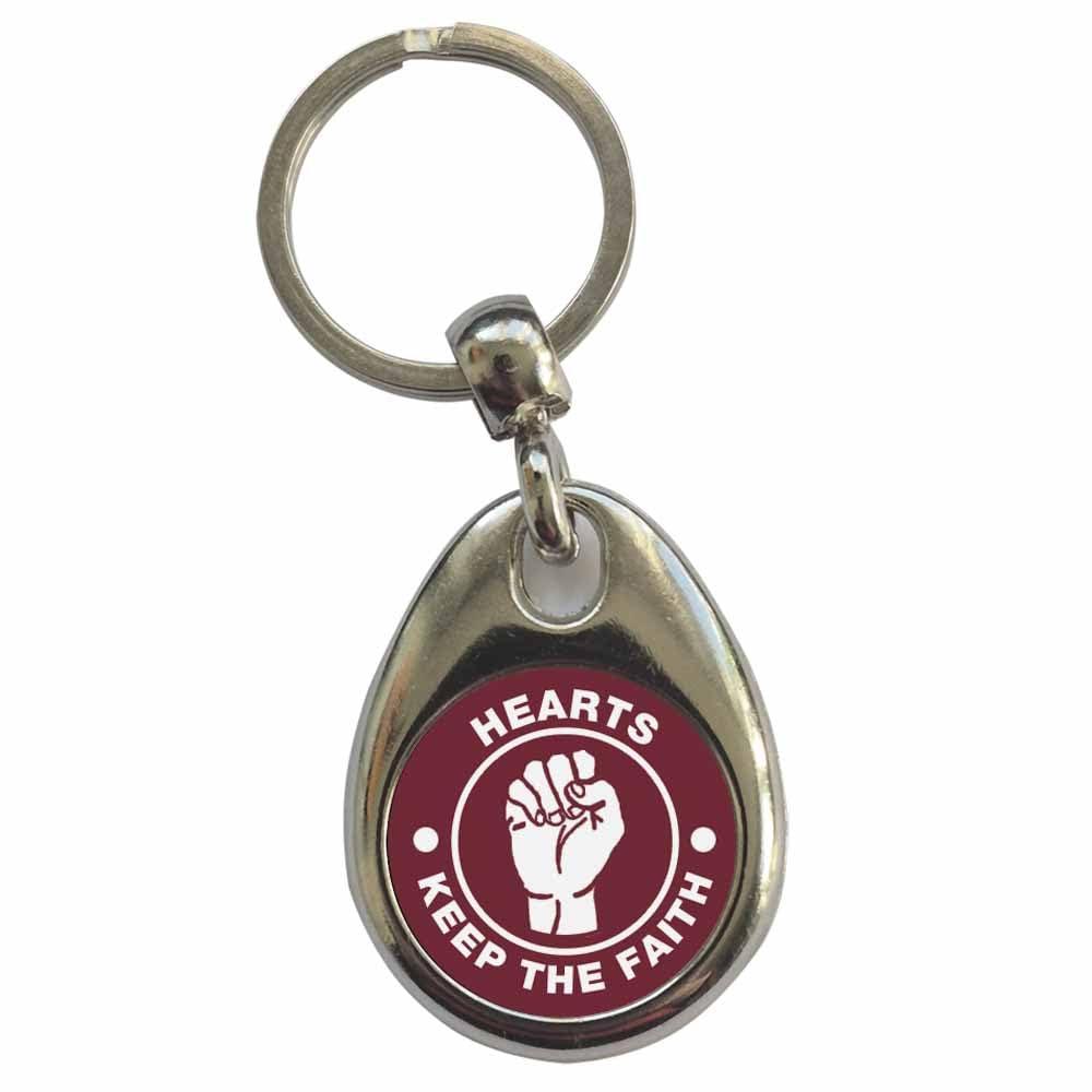 Ozorath Hearts Keep The Faith Northern Soul Keyring Keychain with Split Ring Attachment and Metal Key Fob