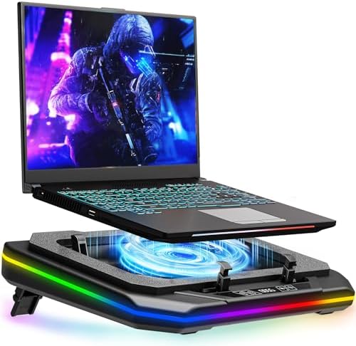 MOUNT PRO Gaming Laptop Cooling Pad, RGB Laptop Cooler Stand with...