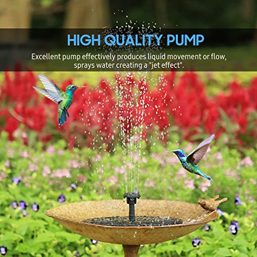 Moniss Bomba de fonte solar bomba de água movida a energia solar fonte flutuante com 4 bicos para ba