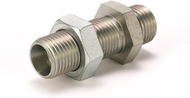Metric L.T. Straight Bulkhead Fitting Hydraulic Hose Adapter, 6C, 50 pcs set (6C-16(M16X1.5))