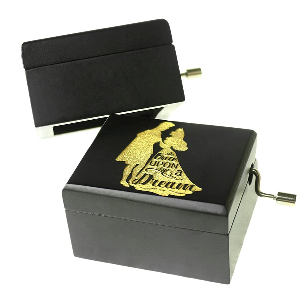 Amazon | Sinzyoシリンダーオルゴール 木製手回し ミラー付き