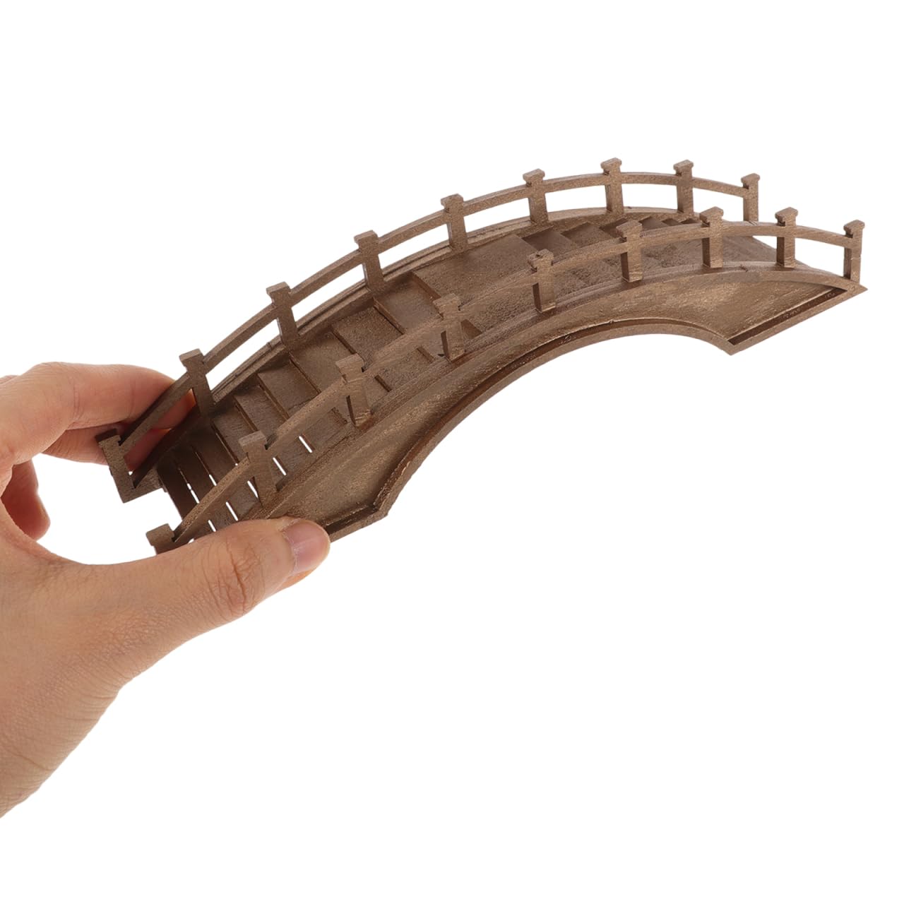 Abaodam Miniatur Holzbogenbrücke Aus Massivem Holz Für Mikro Gartenlandschaften Mit Holzplanken Brückendekoration Für Miniaturszenen Und Bonsai