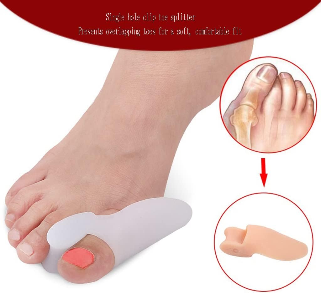 DEAVER Gel Toe Bunion Separator Corrector,Hallux Valgus Corrector – Separator/Straightener Unisex Foot Care Soft Protectors Straightener Relief Pain
