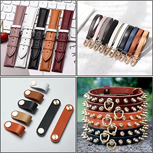 Yopiter Double Sided Leather Strap 1 Inch Wide 100 Inches Long, Smooth Leather Belt Strips Very Suitable For Pet Collars, Traction Ropes, Leather Watch Straps Diy Craft Projects (Red) #TOP4