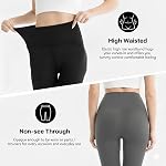 CTHH 4 Pack Leggings for Women - High Waisted No See Through Tummy Control Yoga Pants Workout Gym Tights