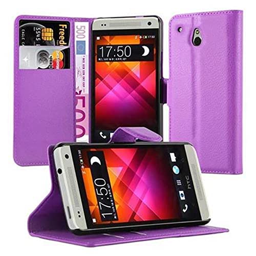 cadorabo Coque pour HTC One M4 Mini en ORCHIDÉE Violets - Housse Protection avec Fermoire Magnétique, Stand Horizontal et Fente Carte - Portefeuille Etui...