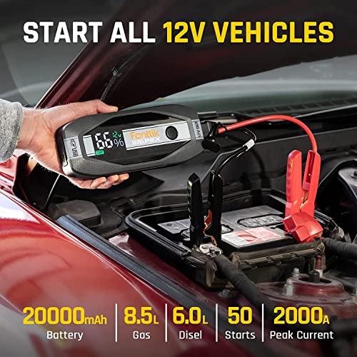 Fanttik T8 APEX 2000A Jump Starter and CC38 USB C Car Charger Dual Port