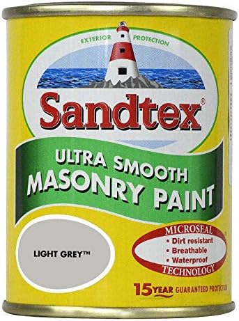 sandtex light grey smooth masonry paint