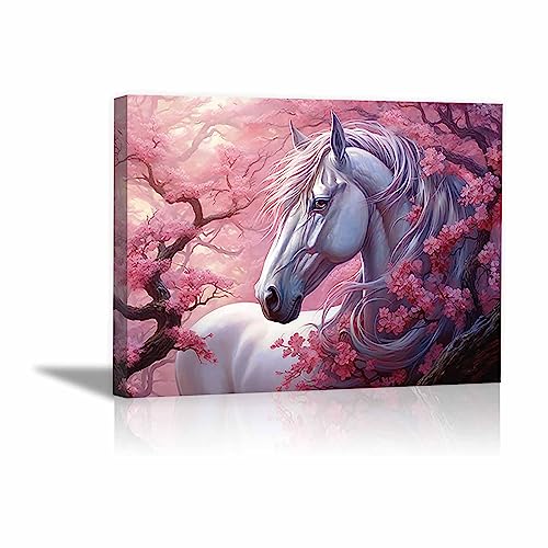 JOSUE Animal parfait Cheveux longs Prune Rose Tableau Decoration Murale Décoration Maison,Tableau Chambre Adulte,Deco Murale Chambre,Deco Cuisine - 40x60cm...
