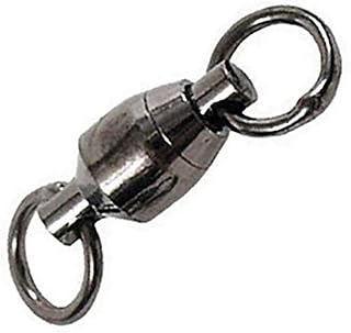 Spro Ball Bearing Swivel with Split Ring-Pack of 3 (Black, Size 5)