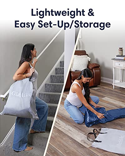 Olarhike Inflatable Twin Air Mattress With Built In Pump,18" Elevated Durable Air Mattresses For Camping,Home&Guests,Fast&Easy Inflation/Deflation Airbed,Blue Double Blow Up Bed,Travel Cushion,Indoor #TOP6