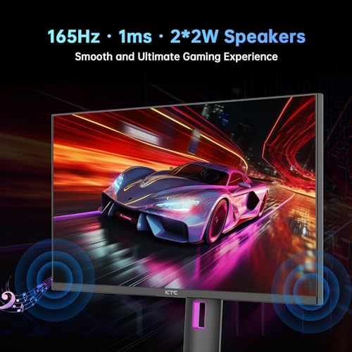 Image of KTC Mini LED Monitor 27 Inch, HDR1000 1440P 165Hz 144Hz Gaming Monitor,Built-in Speakers, Type-C 90W, HDMI /DP /USB,Swivel /Height /Pivot /Tilt Adjustable, VESA, 2K PC Monitor for Gamer & Designer