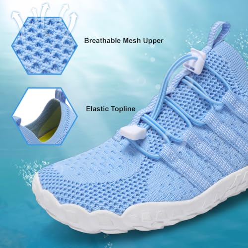Image of XIHALOOK Athletic Hiking Water Shoes Womens Mens Quick Dry Barefoot for Beach Walking Kayaking Surfing Training