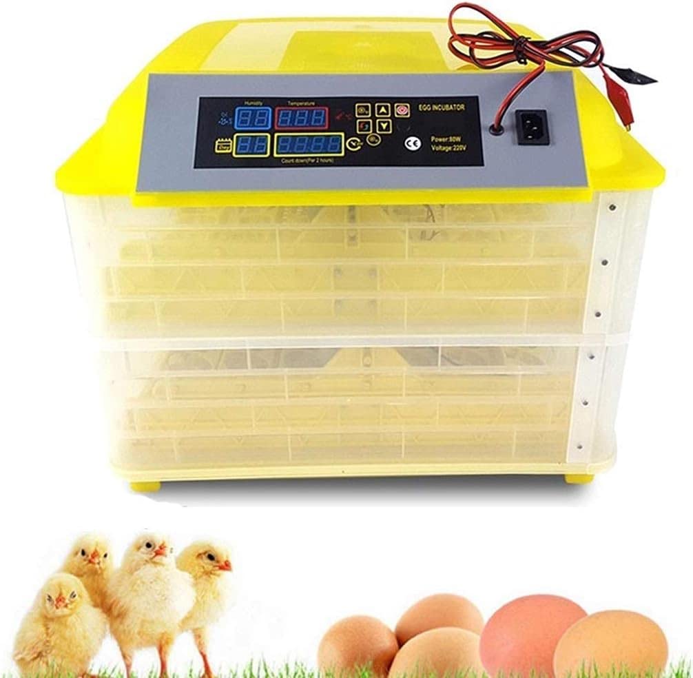 Inkubator Automatyczny 96 Cyfrowy Inkubator Jaj z Tacą na Jaja Kontrola Temperatury I Wilgotności Dla Kur, Kaczek I Ptaków(Dual power supply)