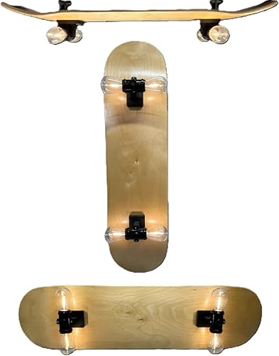 Kit de iluminación de lámpara de montaje en pared para monopatín, exhibición de arte coleccionable de skate, fácil montaje (azul)