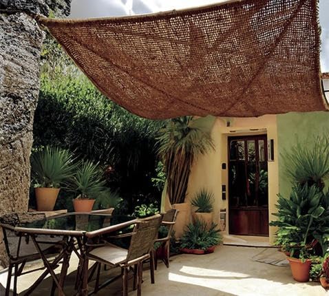 Vela de Sombra de Fibra de Coco – Sombra Natural y Ecológica para Tus Espacios Exteriores (400 CM X 200 CM)