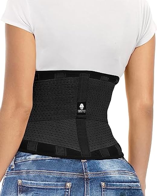 Tecnomed Back Brace For Men & Women - Immediate Relief from Back Pain, Herniated Disc, Sciatica, Scoliosis - Breathable Mesh Design - Adjustable Support Straps - Lower Back Belt Black