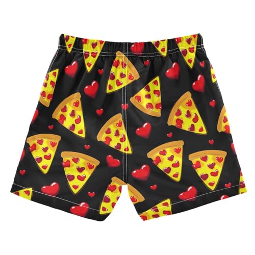 Boys Swim Trunks Pizza Food Red Heart Toddler Swim Shorts Beach Board Shorts Swimsuit2