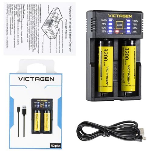 Victagen N2 PLUS Universal Smart Charger, Speedy 18650 Battery Charge thumb #5