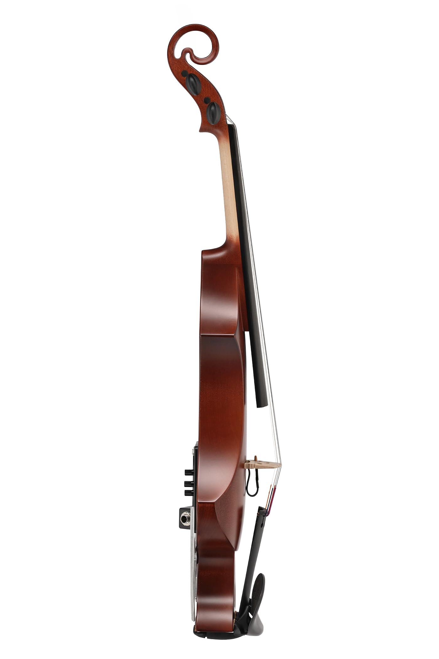 Violino elettrico GEWA, violino elettronico, Novita 3.0 rosso-marrone con adattatore per poggia spalle, 4 corde