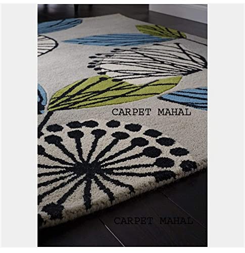 Image of Carpet Mahal Export Quality Handmade Tuffted Pure Woollen Carpet for Living Room Bedroom Size 8 x 11 feet (240X330 Cm) Color-Multi