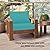 HOMELYSIAN Outdoor Chair Cushions 24x24, Patio Furniture Cushions with Removable Cover, Outdoor Deep Seat Cushion Set with Ties and Handle, Waterproof Outdoor Cushions for Chair Sofa Couch, Teal